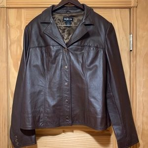 Macy's Style & Co Leather Jacket - XL
